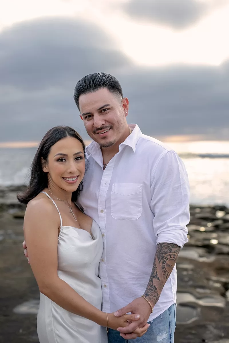 Beach proposal photography