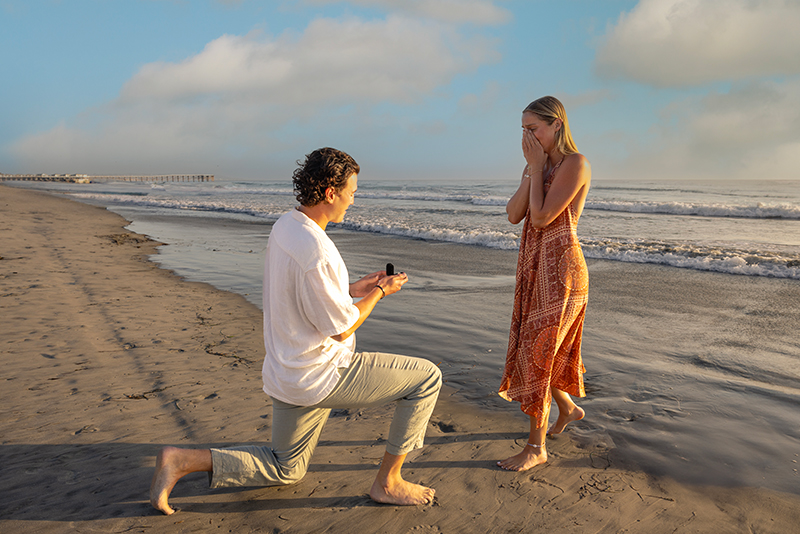 beach proposal photographer