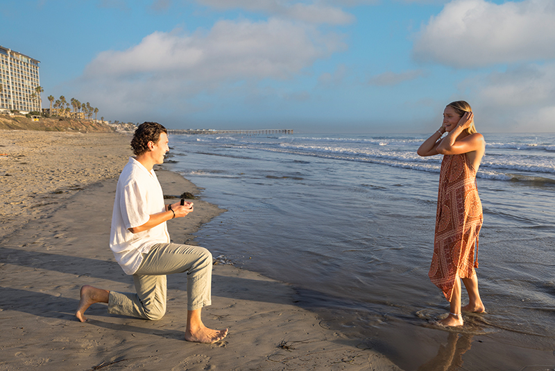 beach proposal photography