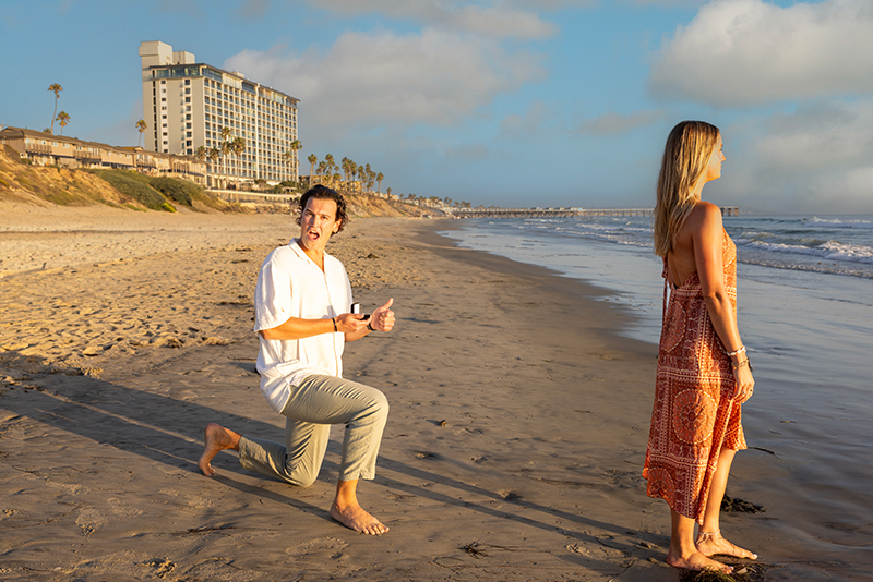 beach wedding proposal