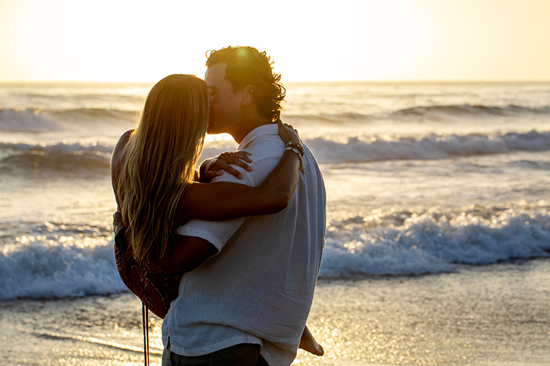 sunset surprise wedding proposal